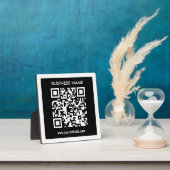 Bewerkbare (direct gegenereerde) QR-code | Zwart Fotoplaat (Insitu)