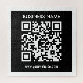Bewerkbare (direct gegenereerde) QR-code | Zwart Legpuzzel