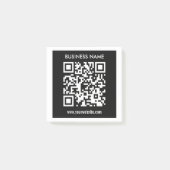 Bewerkbare (direct gegenereerde) QR-code | Zwart Post-it® Notes (Voorkant)