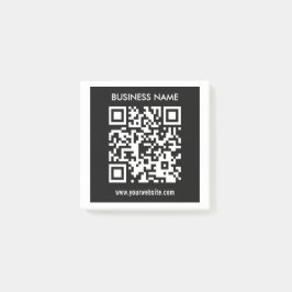 Bewerkbare (direct gegenereerde) QR-code | Zwart Post-it® Notes