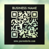 Bewerkbare (direct gegenereerde) QR-code | Zwart Raamsticker (Vel 3)