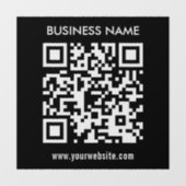 Bewerkbare (direct gegenereerde) QR-code | Zwart Raamsticker (Vel)