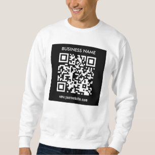 Bewerkbare (direct gegenereerde) QR-code Zwart Trui