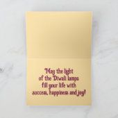 Bewerkbare Diwali Lamp Groeten Kaart (Binnen)