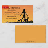 Bewerkbare Dog Walker Visitekaartje (Voorkant / Achterkant)