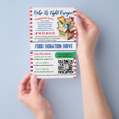 bewerkbare Donatie food drive, Holiday Drive Flyer (Hand)