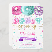 Bewerkbare donut verjaardag uitnodiging (Voorkant / Achterkant)