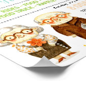 Bewerkbare donuts met grootouder flyer poster (Hoek)