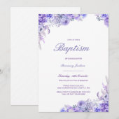 Bewerkbare Doop Uitnodiging, Aangepaste Doop Uitno Kaart (Voorkant / Achterkant)