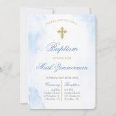 Bewerkbare doopsjongen kaart (Voorkant)