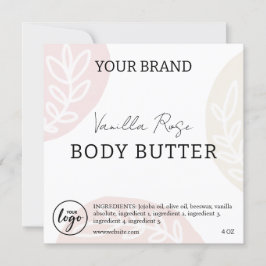 Bewerkbare downloadbare Body Butter-labels Kaart