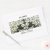 Bewerkbare  Dragon Ornamental Bookplate Rechthoekige Sticker (Envelop)