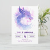 Bewerkbare Dragon Verjaardag Kaart (Staand voorkant)