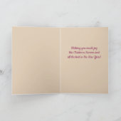 Bewerkbare Drie Kaarsen Kerstmis Kaart (Binnen)