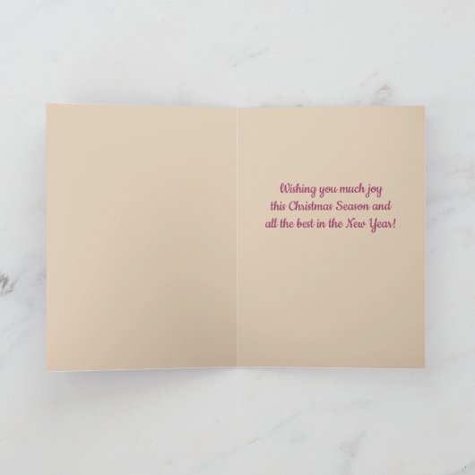 Bewerkbare Drie Kaarsen Kerstmis Kaart (Binnen)