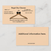 Bewerkbare droog reinigen visitekaartje (Voorkant / Achterkant)