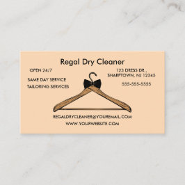 Bewerkbare droog reinigen visitekaartje