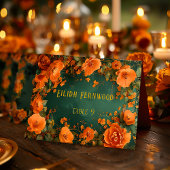 Bewerkbare Druid Hill Autumn Wedding Place-kaarten Kaart