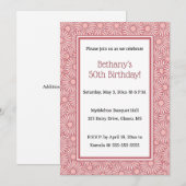 Bewerkbare Dusty Roos Daisy Kaart (Voorkant / Achterkant)