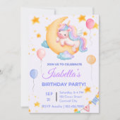 Bewerkbare Eenhoorn Verjaardag Uitnodiging voor Me (Voorkant)