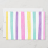 Bewerkbare Eenhoorn Verjaardagsfeestfoto uitnodigi Kaart (Achterkant)