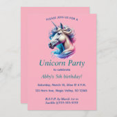 Bewerkbare eenhoornpartij kaart (Voorkant / Achterkant)