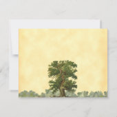 Bewerkbare -eikenboom met schrijfbare zwarte stree notitiekaartje (Achterkant)