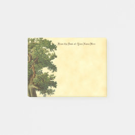 Bewerkbare -eikenboom met schrijfbare zwarte stree post-it® notes