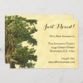 Bewerkbare  eikenstructuur Alleen bewerkte notitie Notitiekaartje (Voorkant / Achterkant)