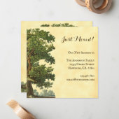 Bewerkbare  eikenstructuur Alleen verplaatst vierk Notitiekaartje (Voorkant / Achterkant in situ)