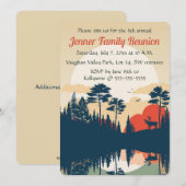 Bewerkbare Eland en Bomen Familie Reünie Kaart (Voorkant / Achterkant)