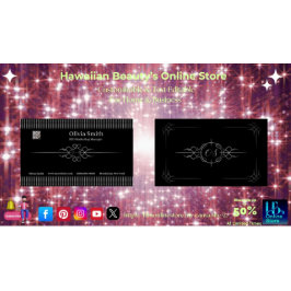  bewerkbare Elegant Zwart 2 Visitekaartje