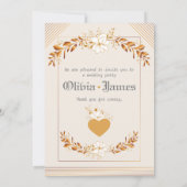 Bewerkbare elegante huwelijksuitnodiging kaart (Achterkant)