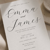 Bewerkbare Elegante Script + Serif Trouw Uitnodigi Kaart