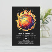 Bewerkbare Elegante Sport Basketbal Verjaardag Kaart (Staand voorkant)