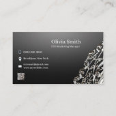  bewerkbare elegante zwarte Visitekaartjes (Voorkant)