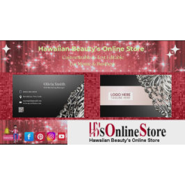  bewerkbare elegante zwarte Visitekaartjes