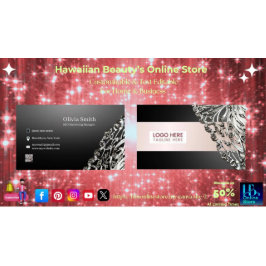  bewerkbare elegante zwarte Visitekaartjes