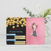 Bewerkbare Emoji Foto Uitnodiging (Staand voorkant)