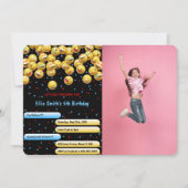 Bewerkbare Emoji Foto Uitnodiging (Voorkant)