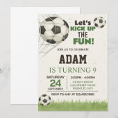 Bewerkbare en afdrukbare sportparty-uitnodiging vo kaart (Voorkant / Achterkant)