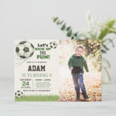 Bewerkbare en afdrukbare sportparty-uitnodiging vo kaart (Staand voorkant)