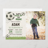 Bewerkbare en afdrukbare sportparty-uitnodiging vo kaart (Voorkant / Achterkant)