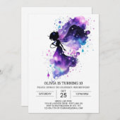 Bewerkbare Enchanted Fairy verjaardag Kaart (Voorkant / Achterkant)