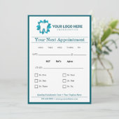 Bewerkbare endodontie Volgende afspraak Kaart (Staand voorkant)