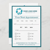 Bewerkbare endodontie Volgende afspraak Kaart (Voorkant / Achterkant)