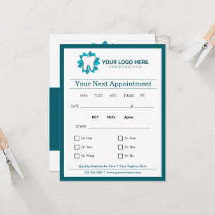 Bewerkbare endodontie Volgende afspraak Kaart