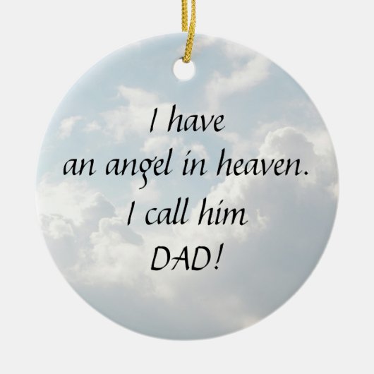 Bewerkbare engel in de hemel keramisch ornament (Voorkant)