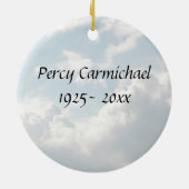 Bewerkbare engel in de hemel keramisch ornament (Achterkant)