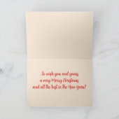 Bewerkbare envelop bessen en bloemen Kerstmis Kaart (Binnen)